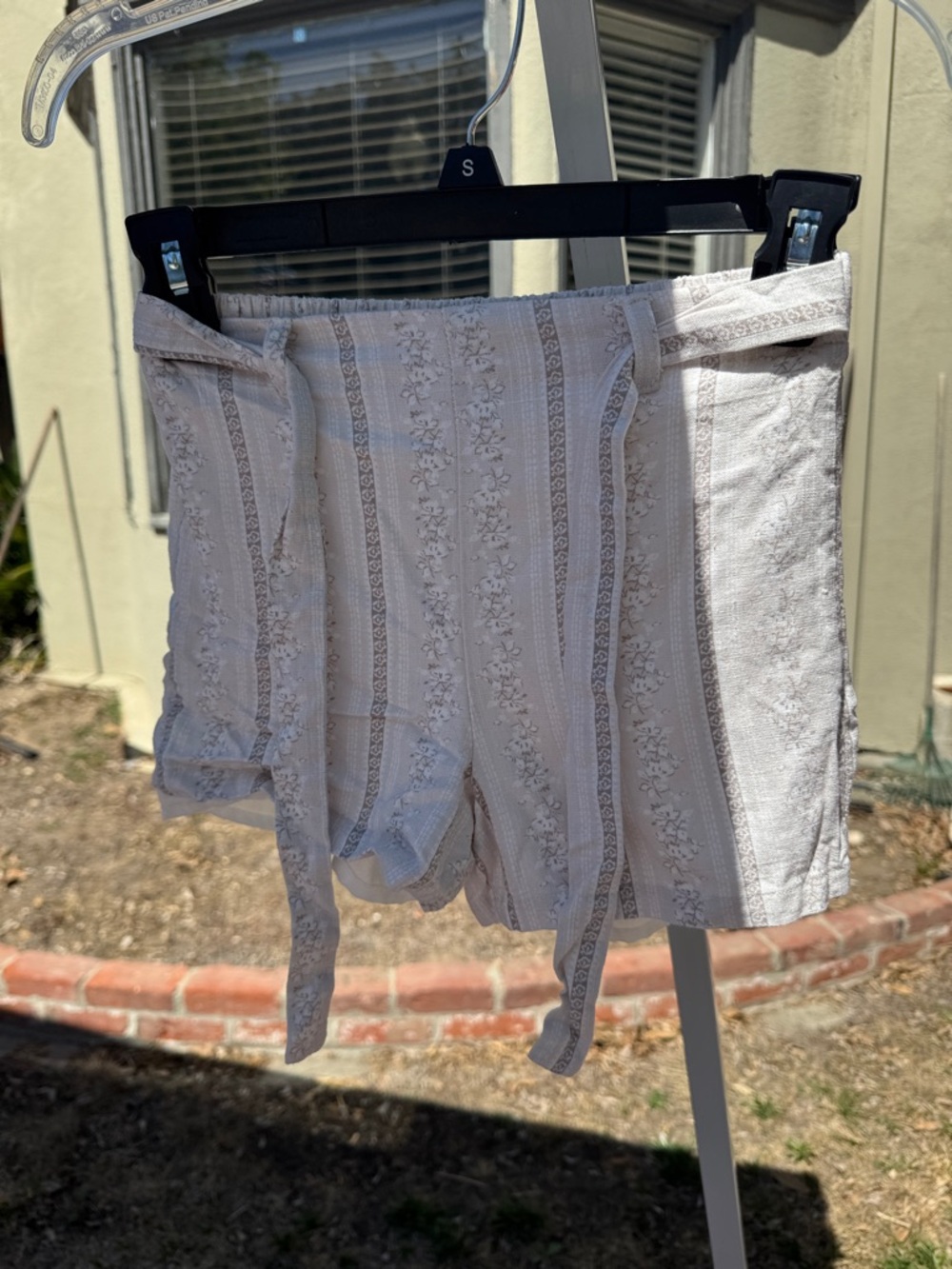 btween Cream and White Embroidered Girls Matching Shorts Set